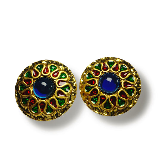 Vingate Palace style enamel glaze earrings